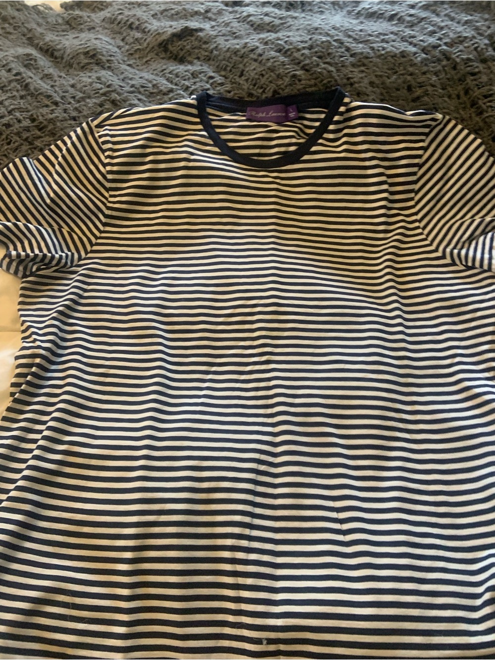 Ralph Lauren Purple label navy and white tee!